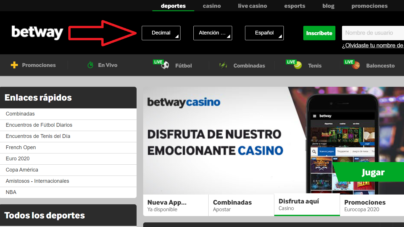 iniciar sesion Betway